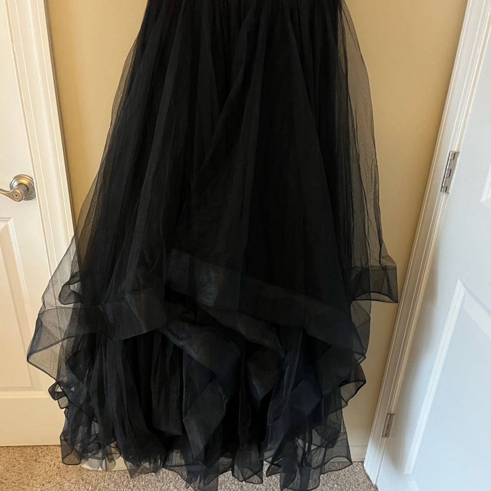 La Femme Off The Shoulder Evening Gown Dress Black - Picture 4 of 11
